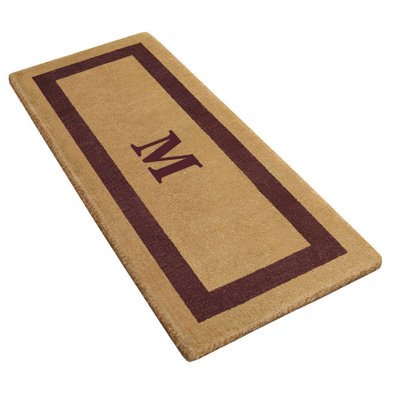 Tapis de porte antidérapant pour l'extérieur, Brun, M, L 22 po x L 36 po