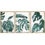 «Green Tropical Monstera Plant Leaves», impression sur toile 3 pièces-91259840-91259838