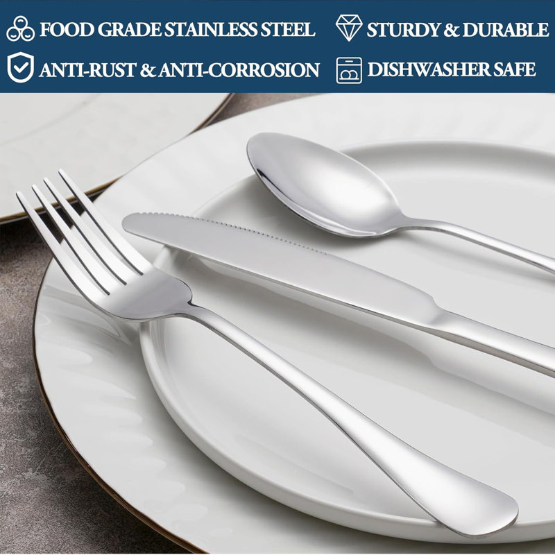 Set Of 16 Top Food Grade Stainless Steel Silverware Forks,dinner Forks,table Forks,flatware Forks,8 Inches,mirror Finish & Dishwasher Safe,use For Home,kitchen Or Restaurant