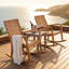 Chaise berçante d'extérieur surdimensionnée en bois d'acacia massif 2 pièces avec conception ergonomique