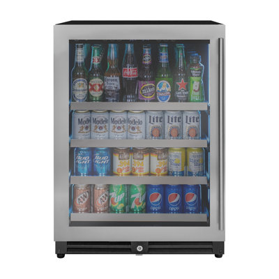 Stainless Steel Left Hinge Beverage Center