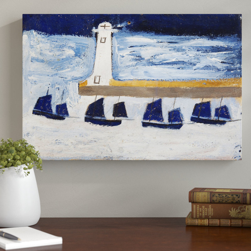 Alfred Wallis - Wrapped Canvas Painting, 70cm H x 100cm W