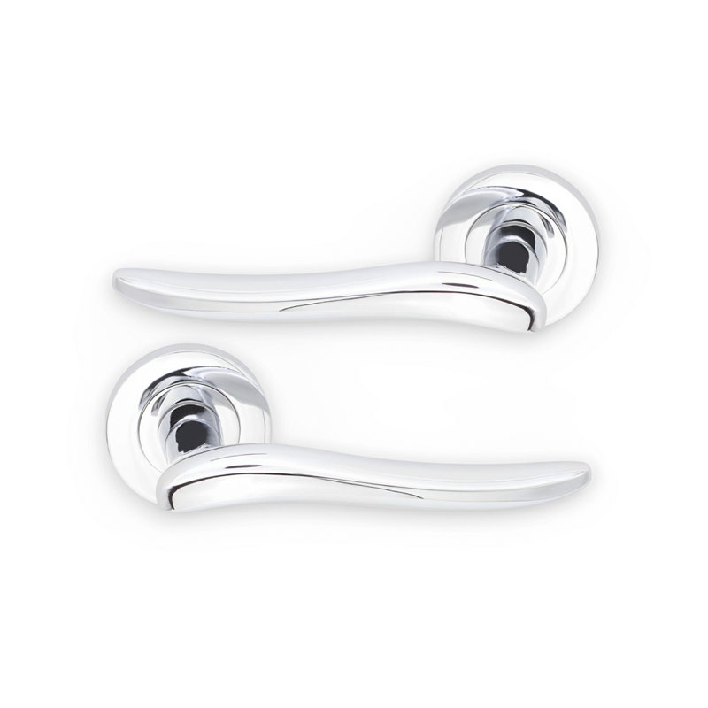 Senza Lever Door Handle, Polished Chrome