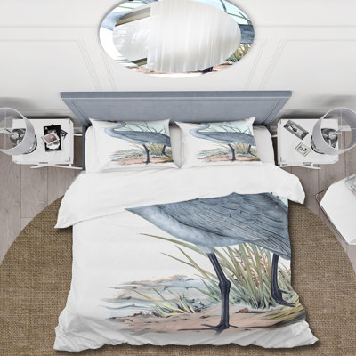 Ensemble de housse de couette Traditional Vintage Birds V - Polyester microfibre