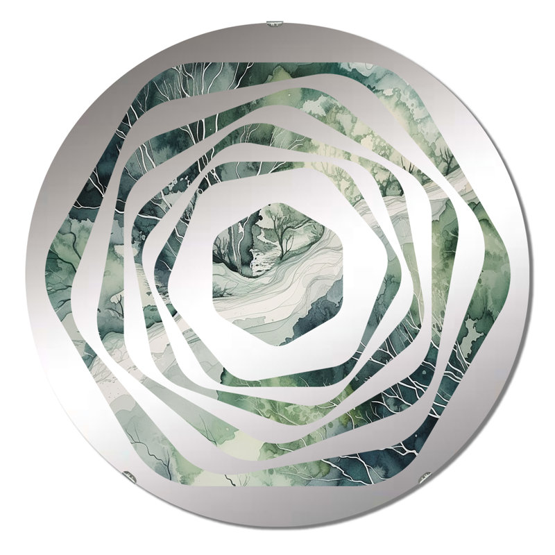 Keokee - Miroir décoratif Amorphe, 23,6 po x 23,6 po