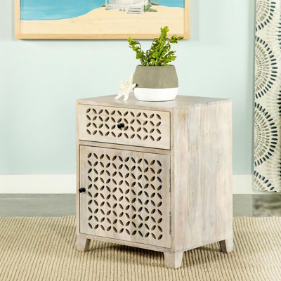 Armoire d'appoint avec tiroir Whitewashed Whitewashed