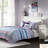 Soft Purple Reversible Bedding With Pillows - Bedroom Serenity Chic Bed Sheet Artistic Expression