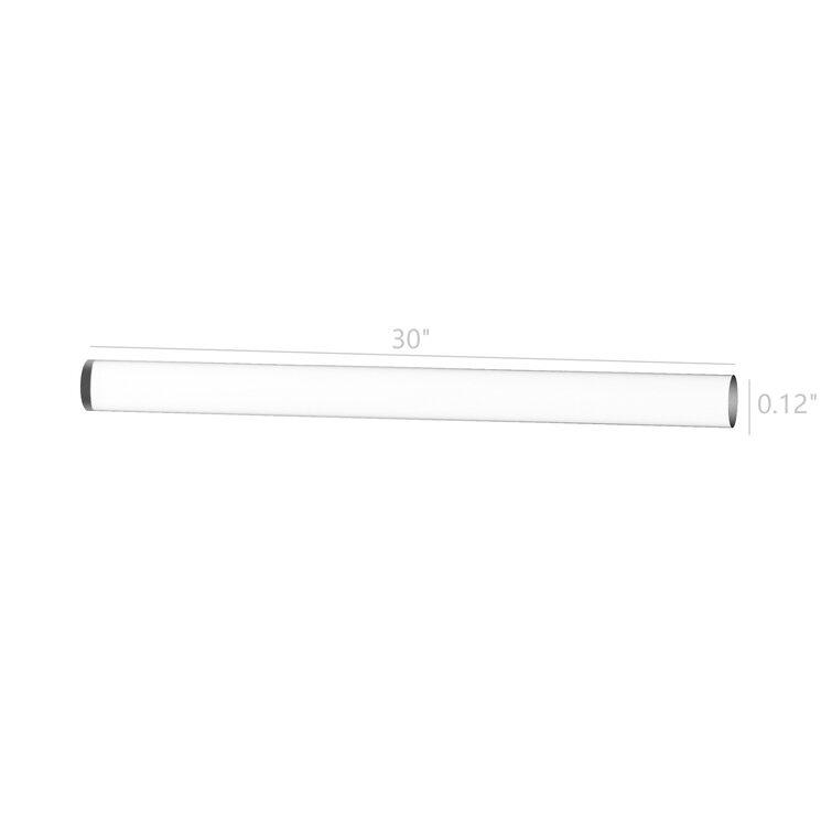 FixtureDisplays 3mm (Nominal 1/8) Diameter x 30 Long Acrylic Rod  Plexiglass Stick Clear Lucite Transparent Dowel