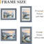 Cadre photo bleu orné avec passe-partout pour affichage mural ou de table-129940138-129940140-129940149