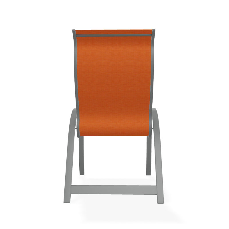 Aruba 1 Outdoor Dining Armchair, Textured Graphite, Canvas Tangerine Sunbrella® Canvas