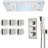Brushed Nickel LED Rainfall Shower Head For Shower High Pressure Ceiling Mounted 