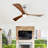 52" Solid Wood DC Motor Blade Ceiling Fan With Light & Remote Control-1343684361-1343684373