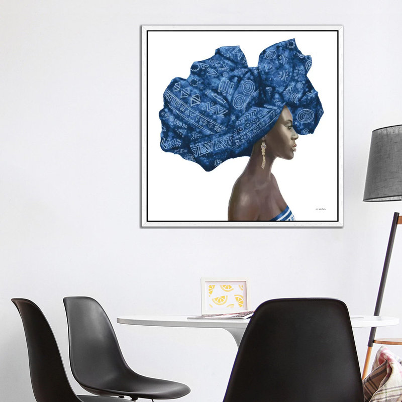Pure Style II Blue by James Wiens - 1 Piece Wrapped Canvas Wall Art, 93.98 cm H x 93.98 cm W, White Framed