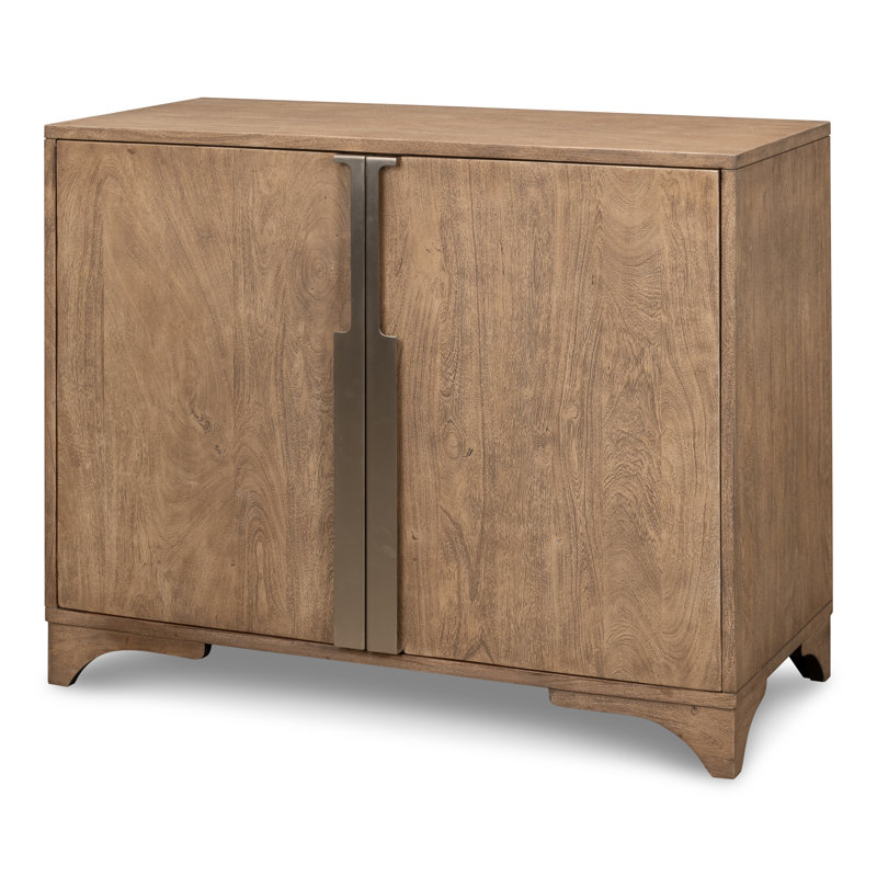 Buffet décoratif à 2 portes en bois massif
