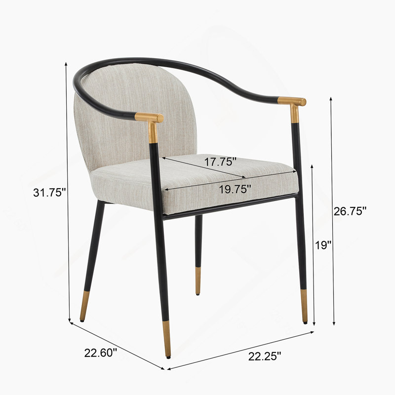Chaise rembourrée Modern, Beige