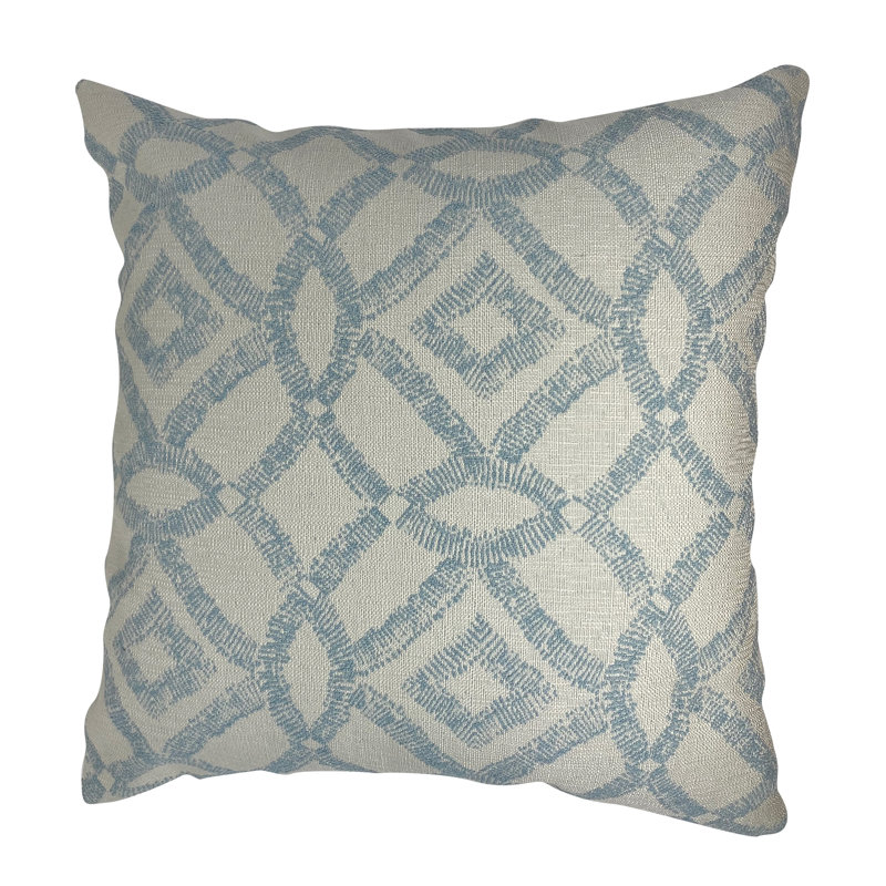 Oreiller carré M10586, Bleu ciel, 26 po x 26 po