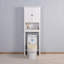 Armoire de rangement pour salle de bain en bois au-dessus de la toilette
