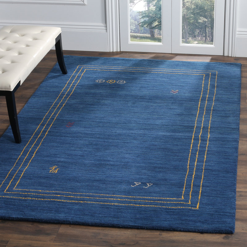 Coraima Hand Loomed Wool Abstract Rug, Rectangle 8' x 10'