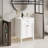  24" Freestanding Mid-century Modern Bathroom Vanity with Ceramic Sink Top, Faucet, Eco-friendly Hand Paint-1869753376