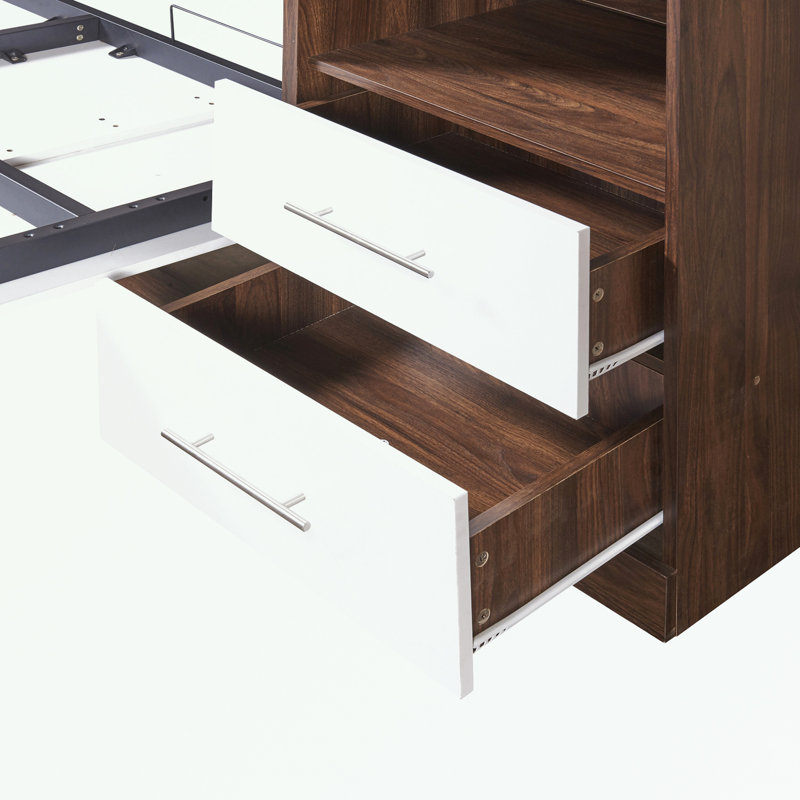 Full Size Murphy Bed with Cabinet, Full