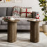 Ensemble de 2 tables d'appoint rondes en bois