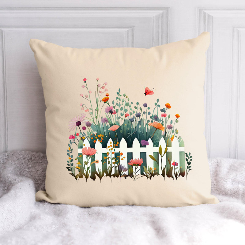 Citation amusante «Garden Lover» 289 - Coussin décoratif inclus, H 14 po x l 14 po