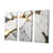 «Abstract Geode Marble White and Gold I», reproduction sur toile 3 pièces-87918482-87918477