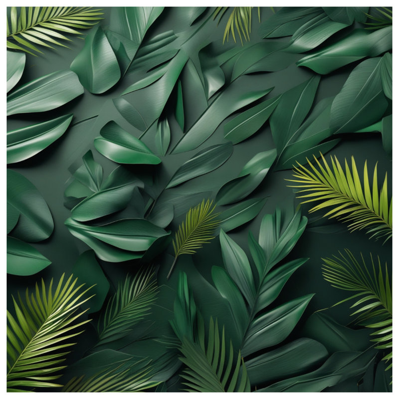 Housses de couette tropicales à feuilles vertes, Grand lit