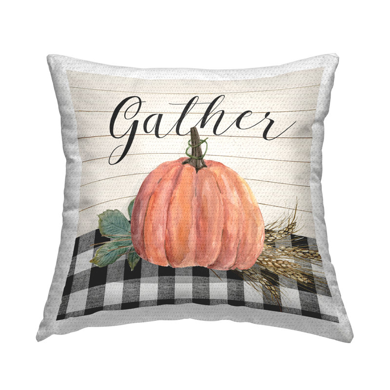 Coussin d'extérieur à imprimé tartan Gather