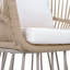 Chaise de salle à manger d'extérieur MP1 - Structure en osier et en acier, capacité de poids de 300 lb, avec coussin