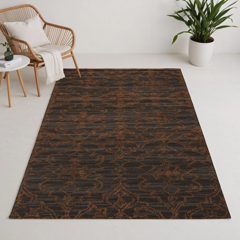 Tapis brun intérieur et extérieur Trellis, Rectangulaire 3 pi x 5 pi