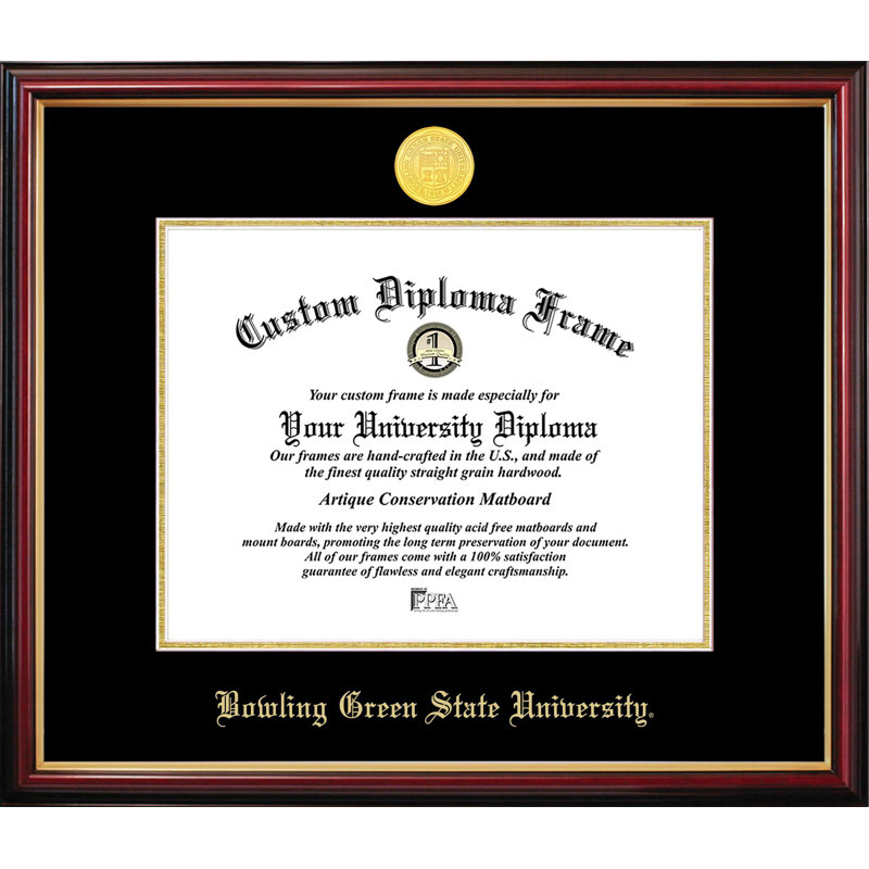 Bowling Green State University Petite Diploma Frame, 11" W x 8.5" H, NCAA Bowling Green State