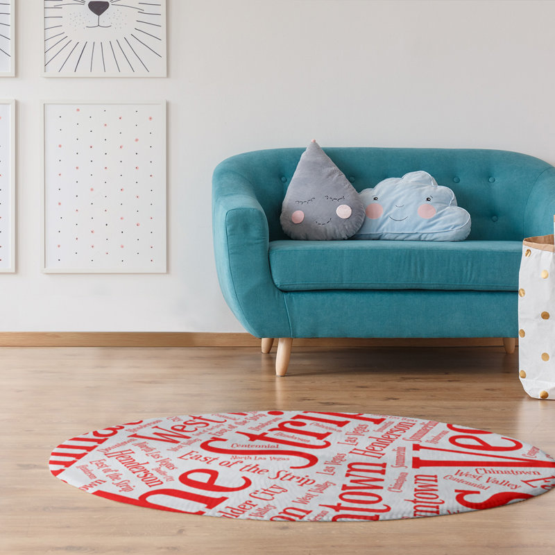 Chenille Indoor Rug, Round 5'