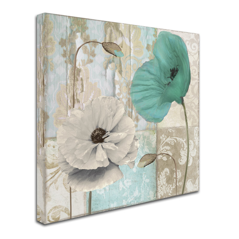 «Beach Poppies III» par Jadaya, impression sur toile tendue, H 14 po x l 14 po x P 2 po
