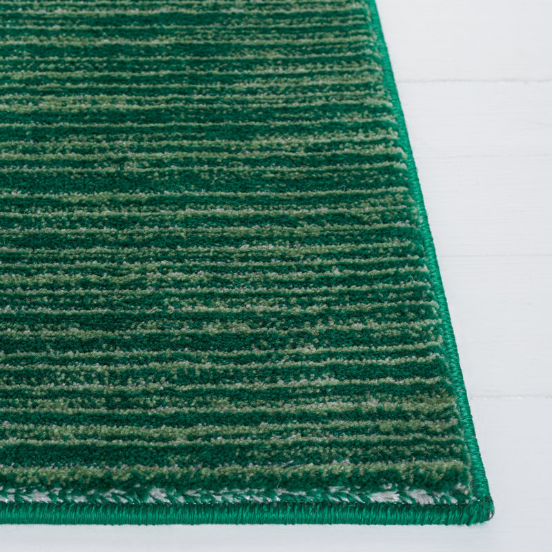 Kynlee Flatweave Dark Green Area Rug, Rectangle 2' x 3'
