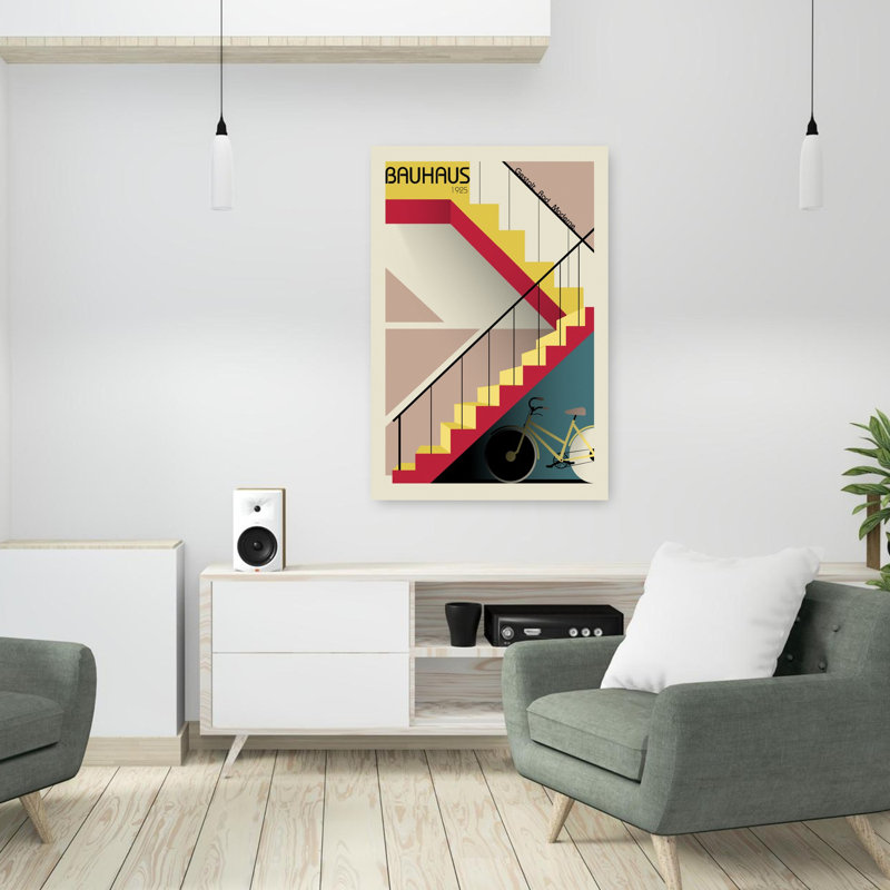 Art contemporain, architecture abstraite géométrique minimaliste, art urbain, H 36 po x l 24 po