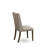 Distressed Jacobean Finish Solid Wood Top Dining Table with Chairs with Lattice Back-1704921696