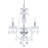 3-Light Chrome Chandelier With Clear Crystals