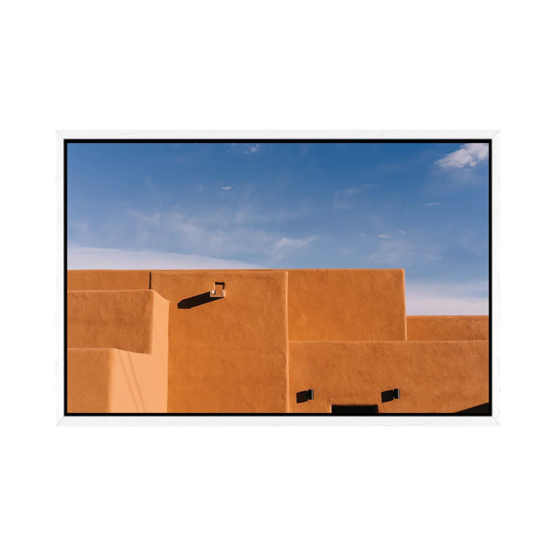 Santa Fe Architecture XIII by Bethany Young - Print on Canvas, White Framed, 101.6cm H x 152.4cm W x 3.81cm D