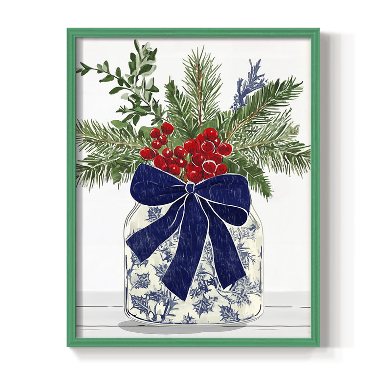 Framed Print - Solid Wood, 21" H x 17" W, Green