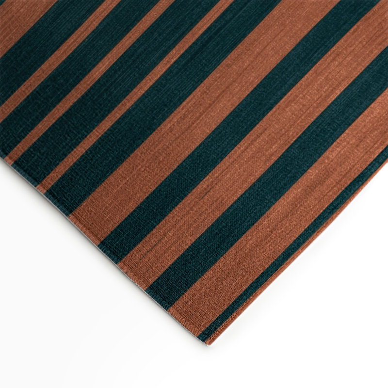 Tapis intérieur / extérieur bleu HorizontalStripes, Rectangulaire 3 pi x 5 pi
