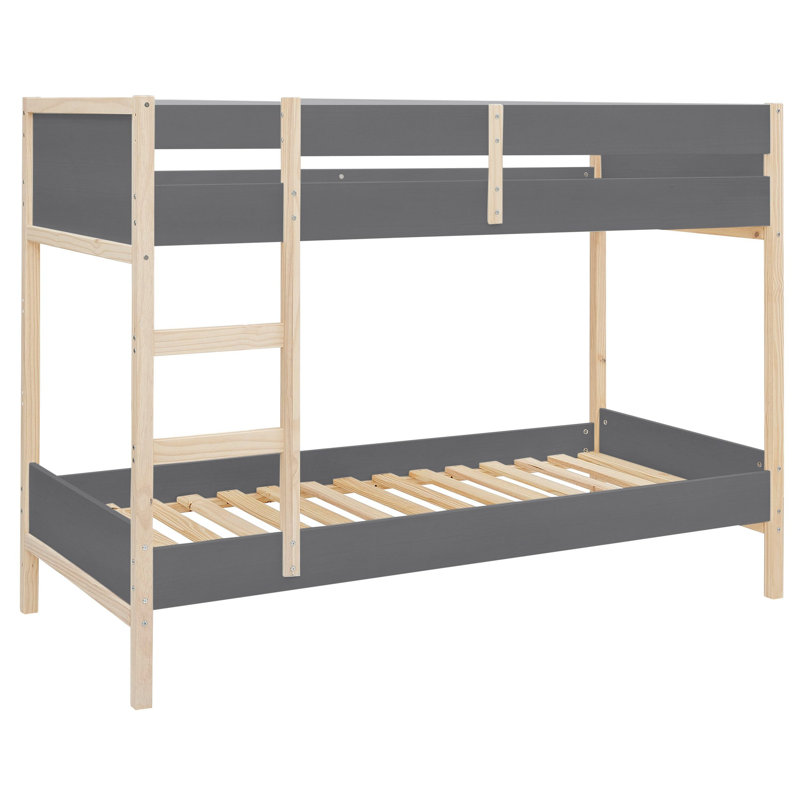 Reynold European Single (90 X 200 Cm) Bunk Bed, Grey
