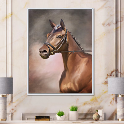 Portrait d'un cheval brun III - reproduction sur toile