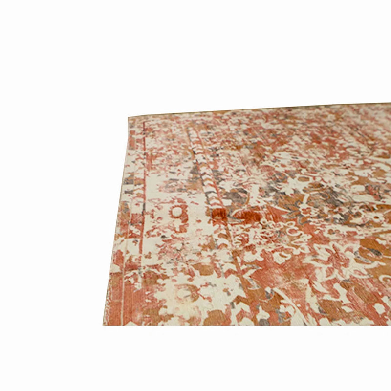 Tapis rouille / gris clair de haute qualité noué à la main, Rectangle 2 pi x 3 pi