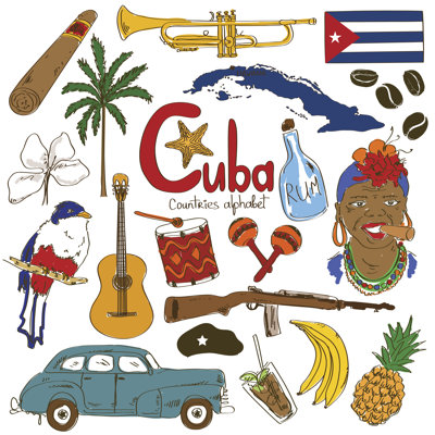 Cuban Icons by Annykos - Wrapped Canvas Print