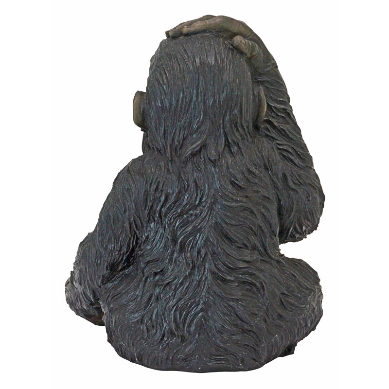 Curly Chimpanzee of Jungle Funny Monkey Statue