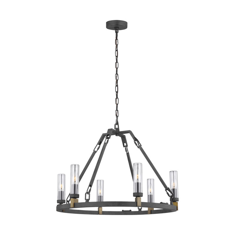 Magana 6-Light Wagon Wheel Chandelier