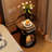 Modern  Stainless Steel End Table, Transparent Tempered Glass Table Top, Suitable for Any Space.