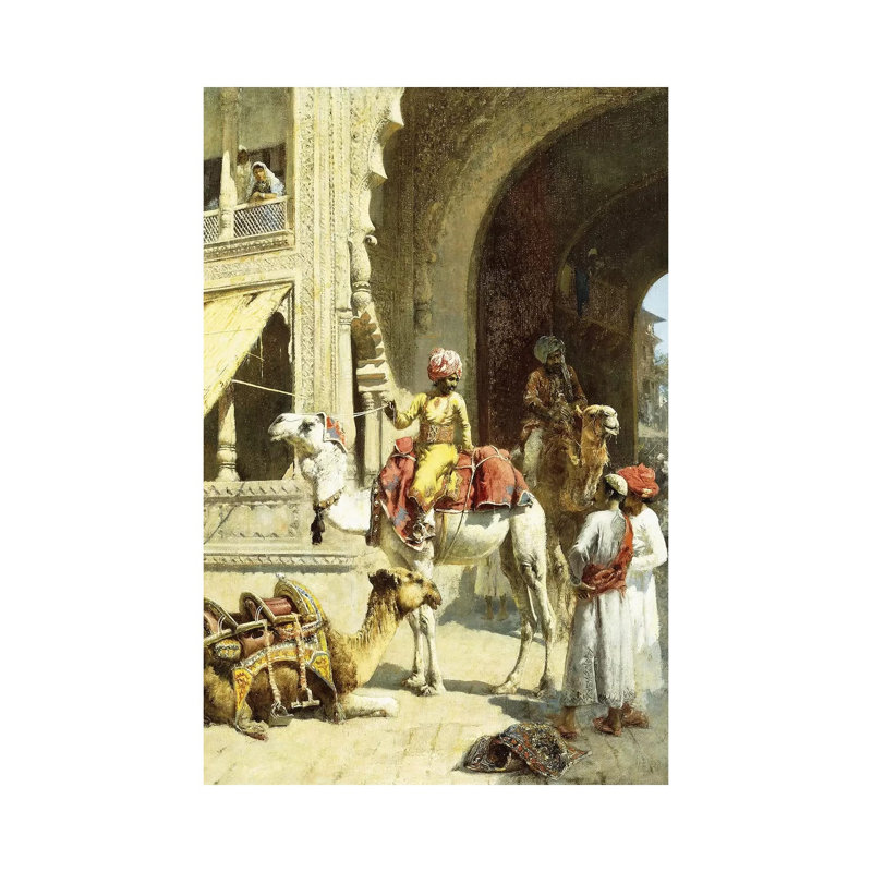 Indian Scene, 1884-89 by Edwin Lord Weeks - Wrapped Canvas Painting, 101.6 cm H x 66.04 cm W x 1.91 cm D