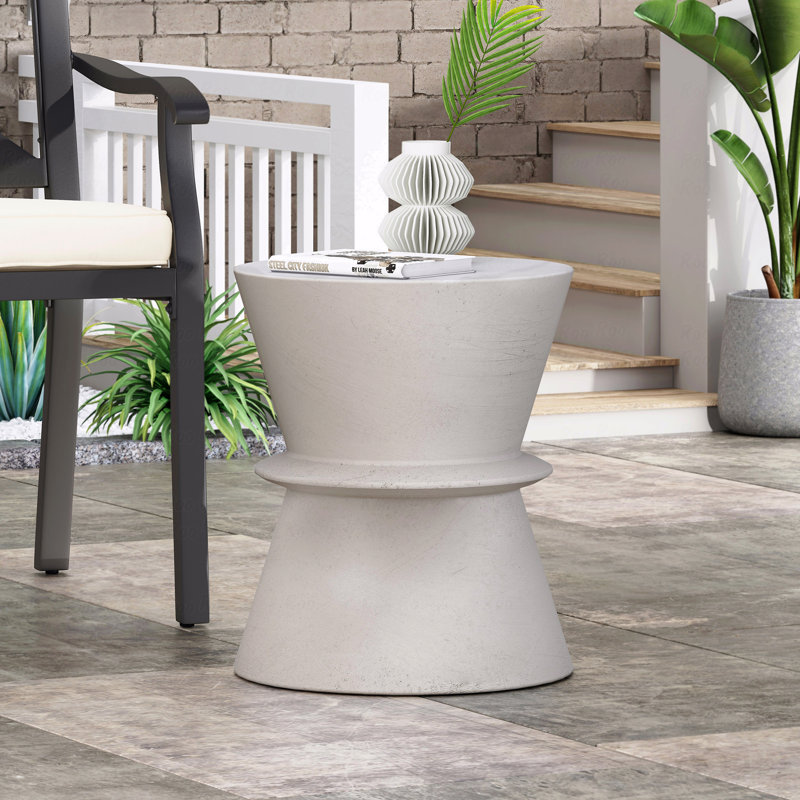 Outdoor Lightweight Concrete Side Table